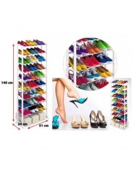 Сглобяема подвижна етажерка за обувки 30 чифта