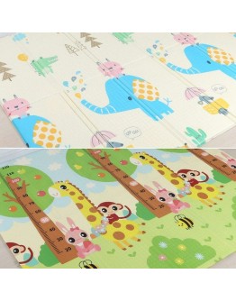 Голям двулицев мек килим за игра с размер 200х180см