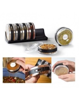 Комплект 6бр. бурканчета за подправки със стойка