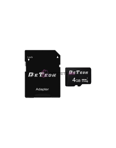 Карта памет DeTech Micro SDHC-I 4GB Class 10 Адаптер