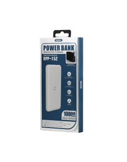 Преносимо безжично зарядно - батерия Remax Resu RPP-152, 10000mAh, Qi, PD