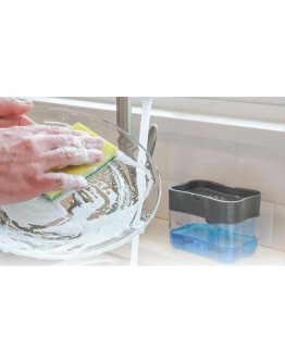 Дозатор за течен препарат с поставка за гъба