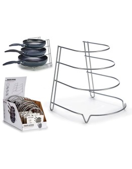 Метална стойка за тигани и тави за шкаф на 4 нива