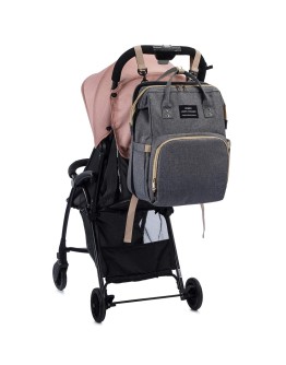 2в1 Бебешка раница за принадлежности с попивалник и кошара