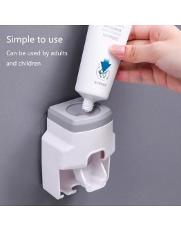 Автоматичен дозатор за паста за зъби с поставка за две четки