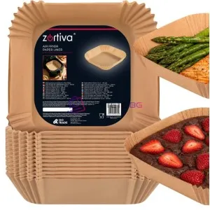 Хартиени кошници квадратни за Air Fryer 20x20 см 300 бр