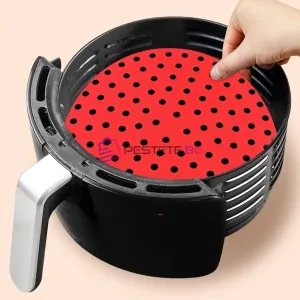 Силиконова подложка за Air Fryer кръгла на дупки