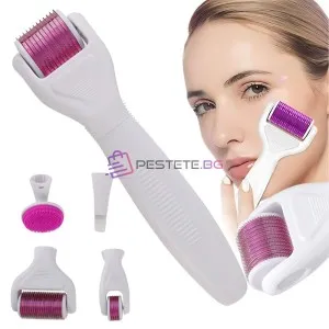 Derma Roller за микроиглена мезотерапия лице,шия и тяло 6в1