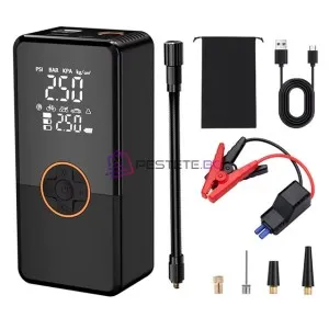 Стартер за кола компресор за гуми USB захранване LED светлин..