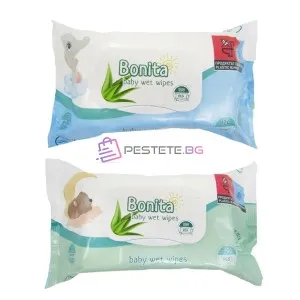 Мокри кърпи с капак Bonita Baby Aloe Vera 120 бр