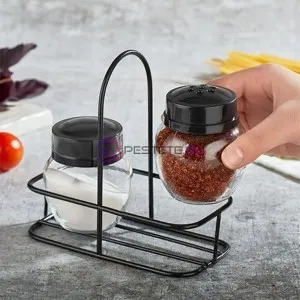 2бр солници комплект със стойка