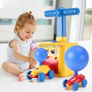Играчка за надуване на балони и изстрелване на коли