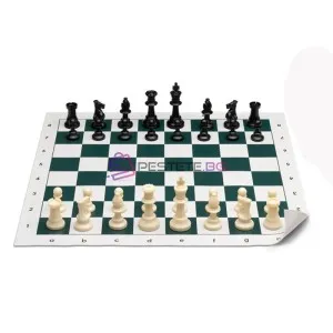Професионален шах със силиконова подложка, 50 x 50 см