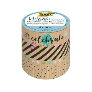 Tиксо WASHI TAPE, крафт хартия, Рожден ден I