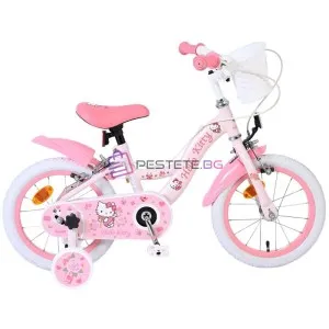 Детски велосипед с помощни колела, Hello Kitty, 14 инча