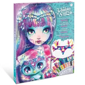 Творческа книга с 15 двустранни флумастера, Оцветявай по ном..