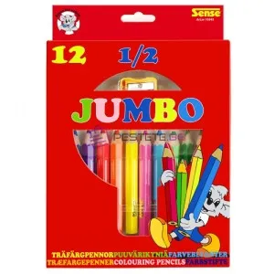 Цветни моливи 1/2 Джъмбо - 12 бр.