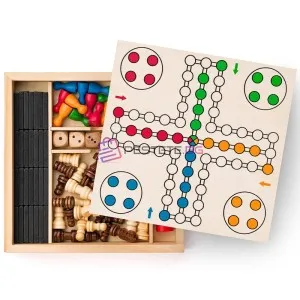 Комплект магнитни игри - шах, дама, домино, не се сърди и 6 ..