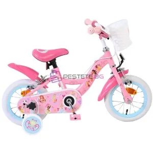 Детски велосипед с помощни колела, Дисни Принцеси,12 инча